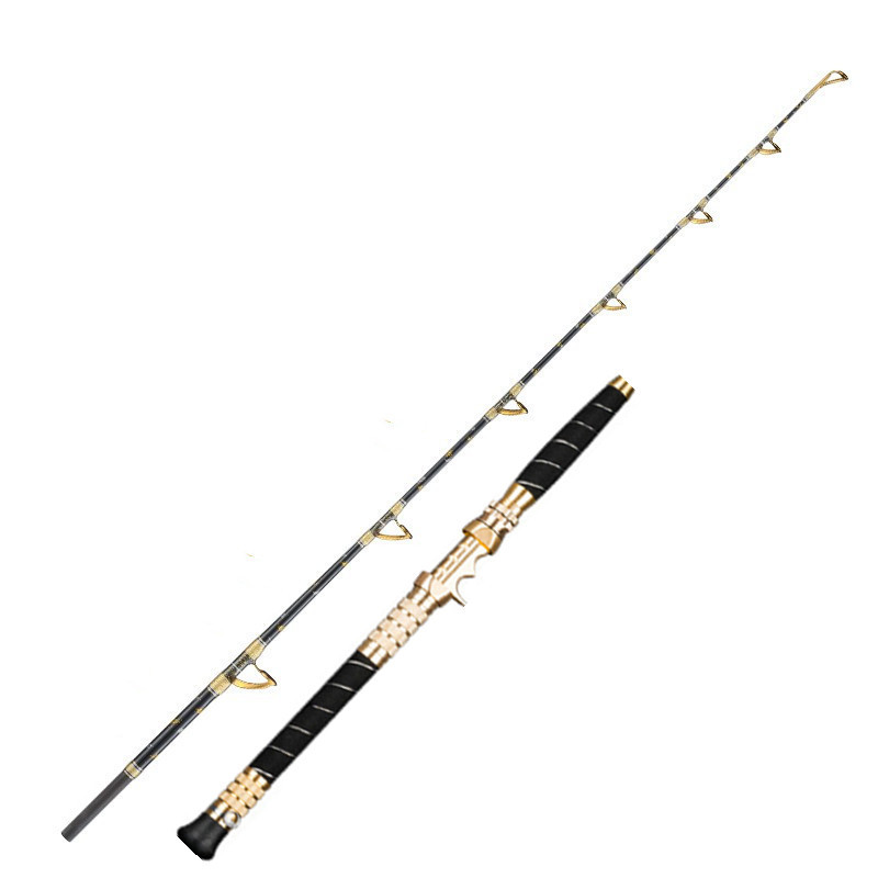 Caña de pescar de fibra de vid - Trolling Reel reseña y precio