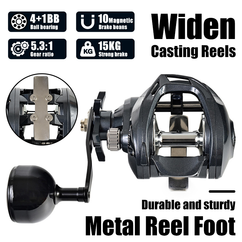 Cuerpo Ancho, Gran Capacidad,  - Trolling Reel reseña y precio